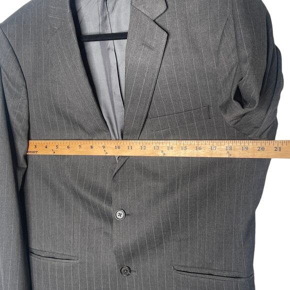NEW! Banana Republic Men's 40R Classic Pinstripe Blazer Sportcoat Jacket Gray - Picture 7 of 9